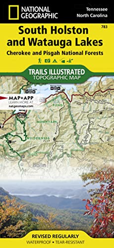 Stock image for National Geographic Trails Illustrated Topographic Map South Holston and Watauga Lakes, Tennessee / North Carolina: Cherokee and Pisgah National Forests for sale by Revaluation Books