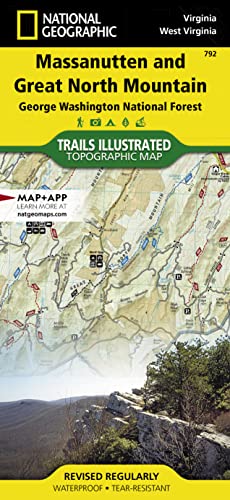 Massanutten and Great North Mountains Map [George Washington National Forest] - National Geographic Maps