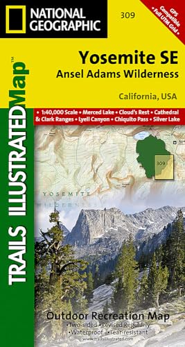 Stock image for Yosemite SE: Ansel Adams Wilderness (National Geographic Trails Illustrated Map) (National Geographic Trails Illustrated Map, 309) for sale by BooksRun