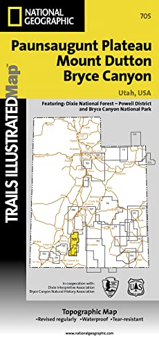 Stock image for National Geographic Trails Illustrated Paunsaugunt Plateau, Mount Dutton, Bryce Canyon: Utah, USA for sale by Revaluation Books