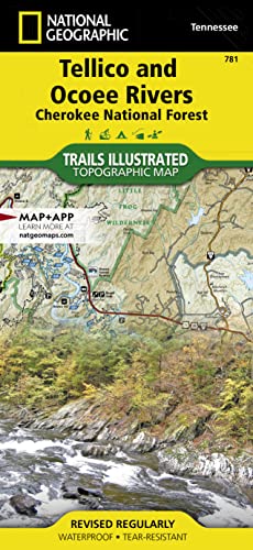 Stock image for Tellico and Ocoee Rivers [Cherokee National Forest] (National Geographic Trails Illustrated Map, 781) for sale by BooksRun