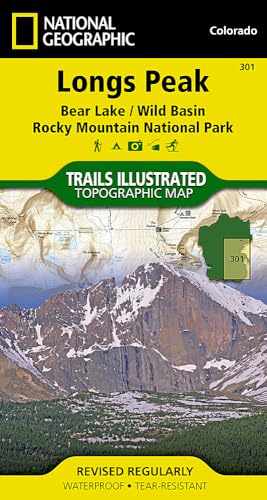 Stock image for Longs Peak: Rocky Mountain National Park Map [Bear Lake, Wild Basin] (National Geographic Trails Illustrated Map, 301) for sale by Goodwill of Colorado