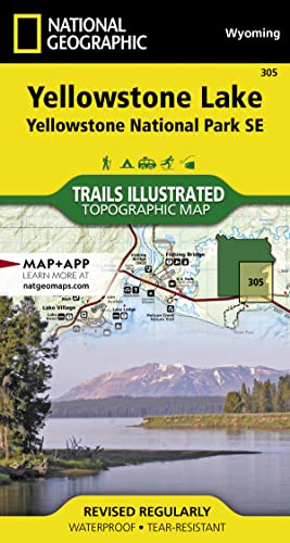 9781566954365: Yellowstone Lake: Yellowstone National Park SE Map (National Geographic Trails Illustrated Map, 305)