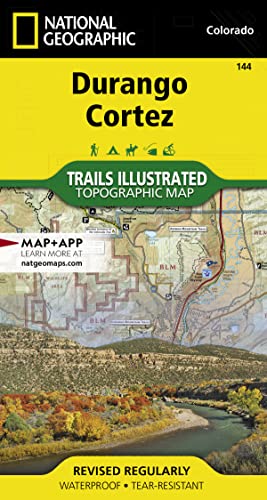 Stock image for Durango, Cortez (National Geographic Trails Illustrated Map, 144) for sale by Books Unplugged