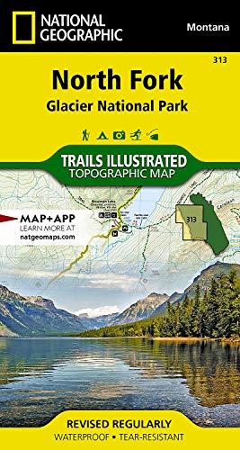 9781566954693: National Geographic Trails Illustrated Map North Fork, Glacier National Park: Montana, USA