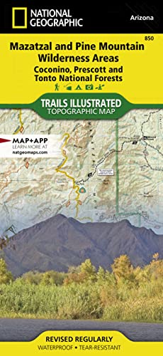 Stock image for Mazatzal and Pine Mountain Wilderness Areas [Coconino, Prescott, and Tonto National Forests] (National Geographic Trails Illustrated Map, 850) for sale by SecondSale