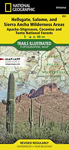 Stock image for Hellsgate, Salome, and Sierra Ancha Wilderness Areas [Apache-Sitgreaves, Coconino, and Tonto National Forests] (National Geographic Trails Illustrated Map, 852) for sale by BooksRun