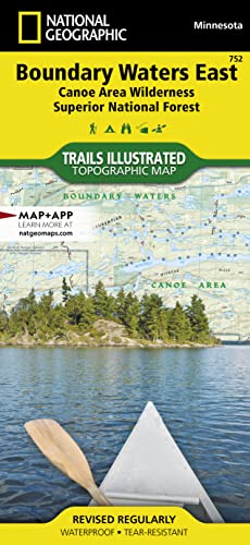 Stock image for Boundary Waters East [Canoe Area Wilderness, Superior National Forest] (National Geographic Trails Illustrated Map, 752) for sale by Books Unplugged