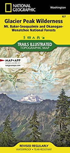 Beispielbild fr Glacier Peak Wilderness Map [Mt. Baker-Snoqualmie and Okanogan-Wenatchee National Forests] (National Geographic Trails Illustrated Map, 827) zum Verkauf von HPB-Diamond