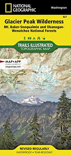 Stock image for Glacier Peak Wilderness Map [Mt. Baker-Snoqualmie and Okanogan-Wenatchee National Forests] (National Geographic Trails Illustrated Map, 827) for sale by HPB-Diamond