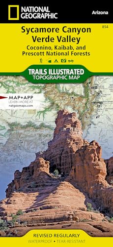 Sycamore Canyon, Verde Valley Map [Coconino, Kaibab, and Prescott National Forests] (National Geographic Trails Illustrated Map, 854) (9781566955133) by National Geographic Maps