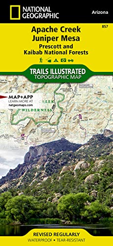 Apache Creek, Juniper Mesa Map [Prescott and Kaibab National Forests] (National Geographic Trails Illustrated Map, 857) (9781566955164) by National Geographic Maps
