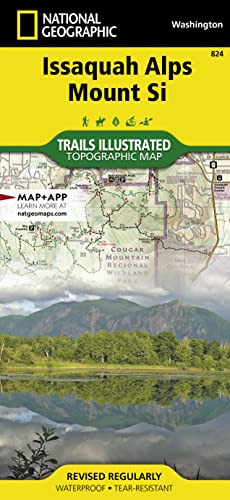 Issaquah Alps, Mount Si Map (National Geographic Trails Illustrated Map, 824) (9781566956338) by National Geographic Maps