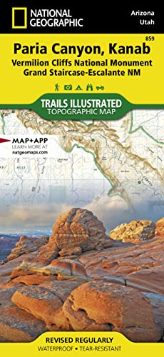 Stock image for National Geographic Trails Illustrated Map Paria Canyon, Kanab - Arizona, Utah: Vermillion Cliffs National Monument, Grand Staircase-Escalante NM for sale by Revaluation Books