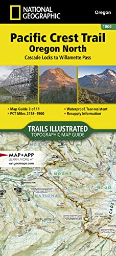 Stock image for Pacific Crest Trail: Oregon North Map [Cascade Locks to Willamette Pass] (National Geographic Topographic Map Guide, 1004) for sale by Big River Books