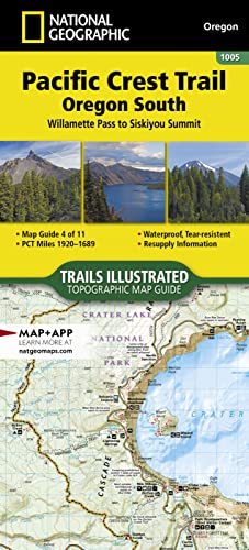 Stock image for Pacific Crest Trail: Oregon South Map [Willamette Pass to Siskiyou Summit] (National Geographic Topographic Map Guide, 1005) for sale by Big River Books