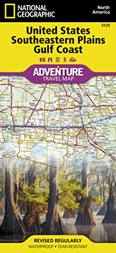 9781566957199: United States, Southeastern Plains And Gulf Coast Adventure Map: 3125 (National Geographic Adventure Map, 3125)