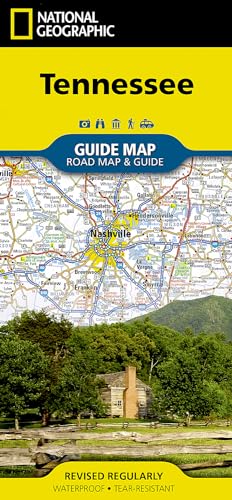 Stock image for Tennessee Map (National Geographic Guide Map) [Map] National Geographic Maps for sale by Lakeside Books