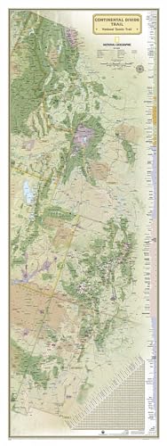 

National Geographic Continental Divide Trail Wall Map - Laminated (18 x 48 in) (National Geographic Reference Map)