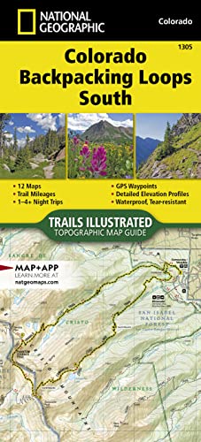 Stock image for Colorado Backpack Loops South Map (National Geographic Topographic Map Guide, 1305) for sale by GF Books, Inc.