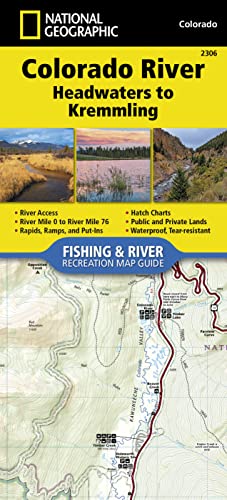Stock image for Colorado River, Headwaters to Kremmling Map (National Geographic Fishing & River Map Guide, 2306) for sale by GF Books, Inc.