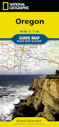 Stock image for Oregon Map (National Geographic Guide Map) for sale by Wonder Book