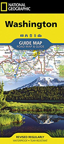9781566957793: Washington Map: Guide Map, Road Map & Guide (National Geographic Guide Map)