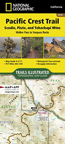 

Pacific Crest Trail: Scodie, Piute, and Tehachapi Mountains Map [Walker Pass to Vasquez Rocks] (National Geographic Topographic Map Guide, 1010)