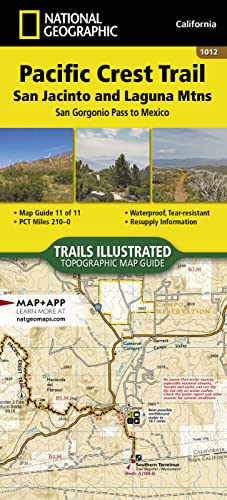 Imagen de archivo de Pacific Crest Trail: San Jacinto and Laguna Mountains [San Gorgonio Pass to Mexico] (National Geographic Topographic Map Guide, 1012) a la venta por Ergodebooks