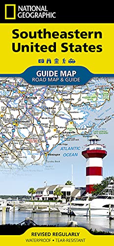 Imagen de archivo de Southeastern USA Map (National Geographic Guide Map) [Map] National Geographic Maps a la venta por Lakeside Books