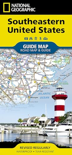 Stock image for Southeastern USA Map (National Geographic Guide Map) [Map] National Geographic Maps for sale by Lakeside Books