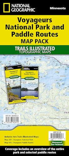 Stock image for Voyageurs National Park and Paddle Routes [Map Pack Bundle] (National Geographic Trails Illustrated Map) for sale by GF Books, Inc.