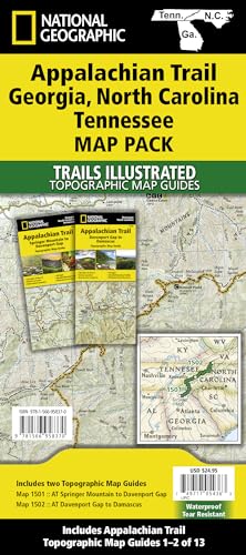 Stock image for Appalachian Trail: Georgia, North Carolina, Tennessee [Map Pack Bundle] (National Geographic Trails Illustrated Map) for sale by California Books