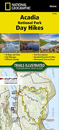 Stock image for Acadia National Park Day Hikes Map (National Geographic Topographic Map Guide, 1714) [Map] National Geographic Maps for sale by Lakeside Books