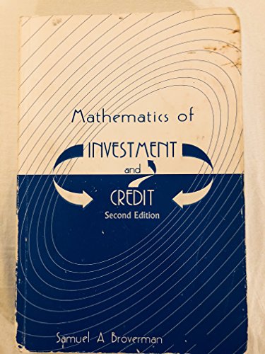 9781566982184: Mathematics of Investment and Credit