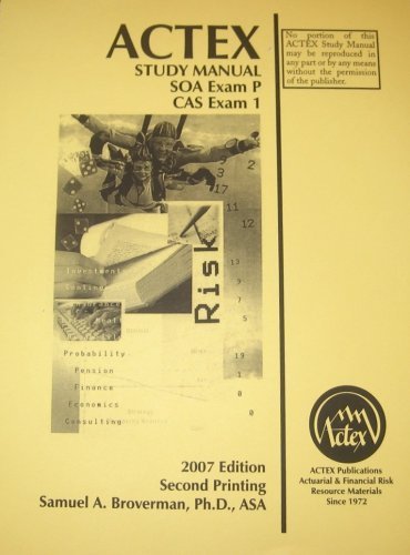 9781566986151: ACTEX STUDY MAN.F/SOA EXAM P+CAS EXAM