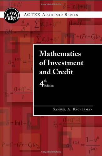 Beispielbild fr Mathematics of Investment and Credit zum Verkauf von Zoom Books Company