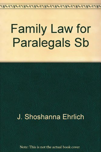 Imagen de archivo de Family Law for Paralegals a la venta por Better World Books