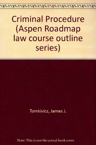 Imagen de archivo de Criminal Procedure (Aspen Roadmap) a la venta por Wonder Book