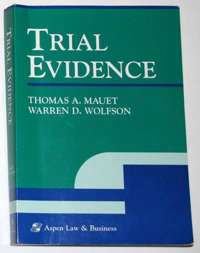 9781567065541: Trial Evidence