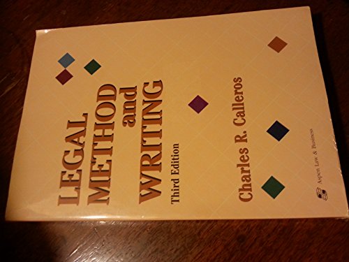 Imagen de archivo de Legal Method and Writing, Third Edition [With Instructor's Manual] a la venta por ThriftBooks-Atlanta