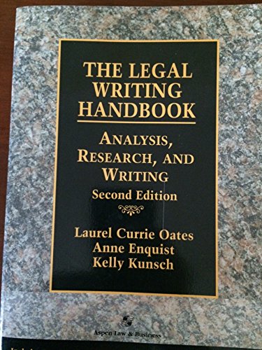 Stock image for The Legal Writing Handbook: Research, Analysis, and Writing for sale by HPB-Red