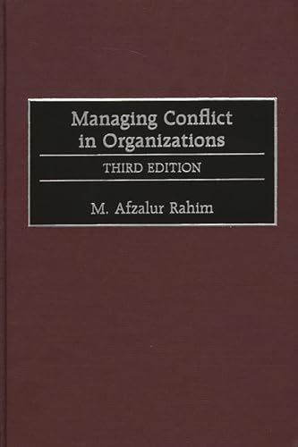 Stock image for Managing Conflict in Organizations, 3rd Edition for sale by SecondSale