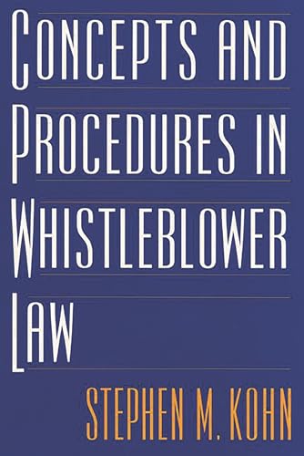 Beispielbild fr Concepts and Procedures in Whistleblower Law zum Verkauf von Ergodebooks