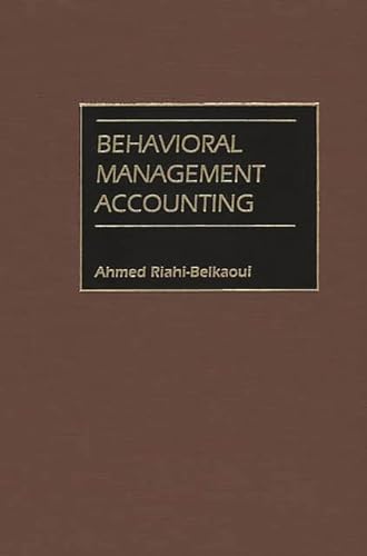 Imagen de archivo de Behavioral Management Accounting a la venta por Better World Books