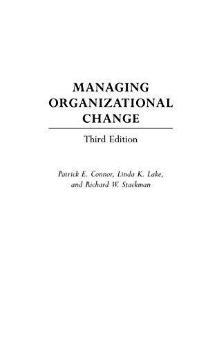 Beispielbild fr Managing Organizational Change zum Verkauf von suffolkbooks