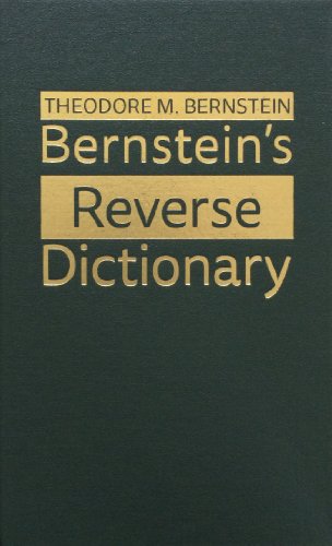 Imagen de archivo de Bernstein's Reverse Dictionary a la venta por Ergodebooks