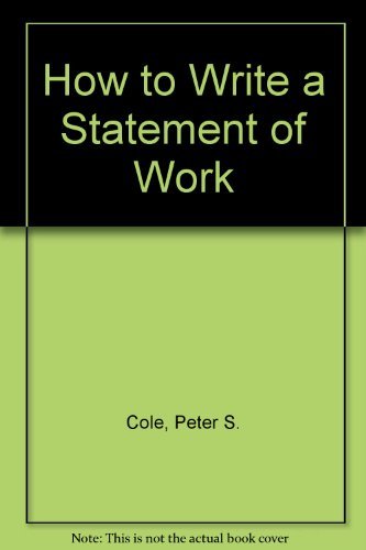 9781567260823: How to Write a Statement of Work