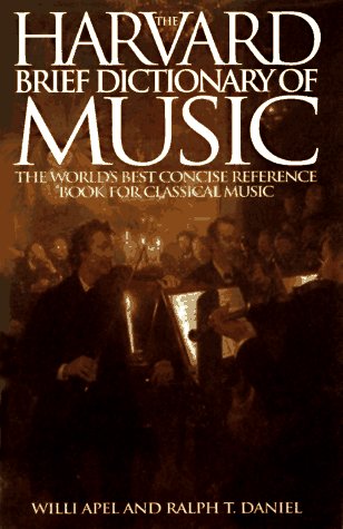 Imagen de archivo de Harvard Brief Dictionary of Music Dictionary a la venta por Wonder Book