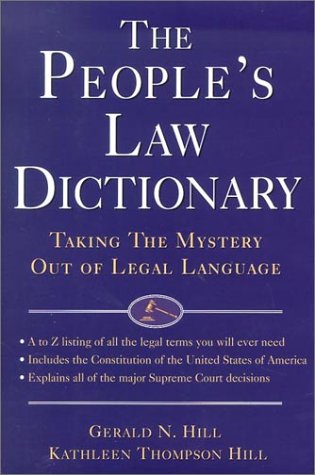 Stock image for The People's Law Dictionary for sale by ZBK Books